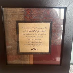 CARPENTREE 1 Samuel 2: 35 Wooden Glass Frame Verse Decor